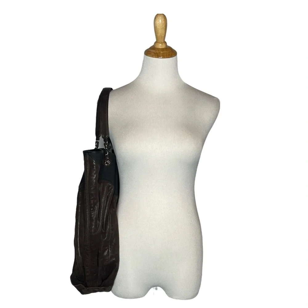 Stretch Spirit Large Cabas Hobo Bag brown lambskin leather
